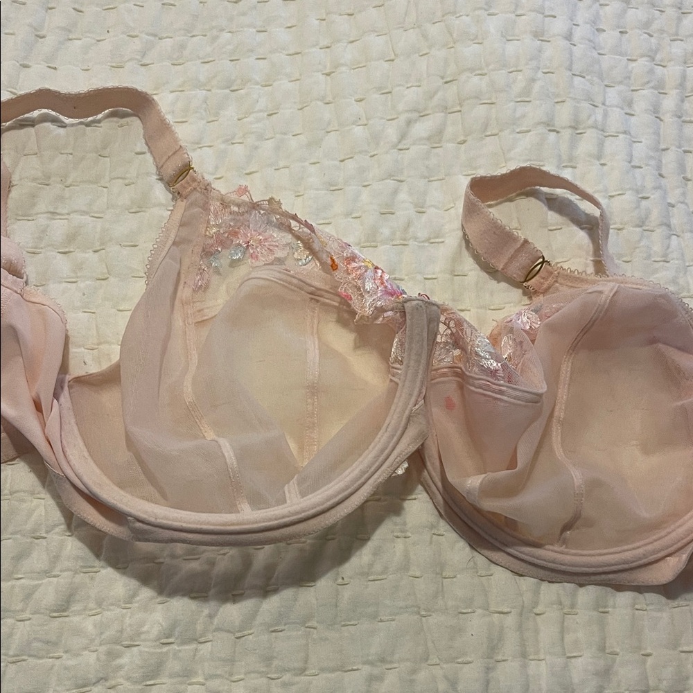 Elomi Floral Embroidered Sheer Bra 36 M - Picture 3 of 3